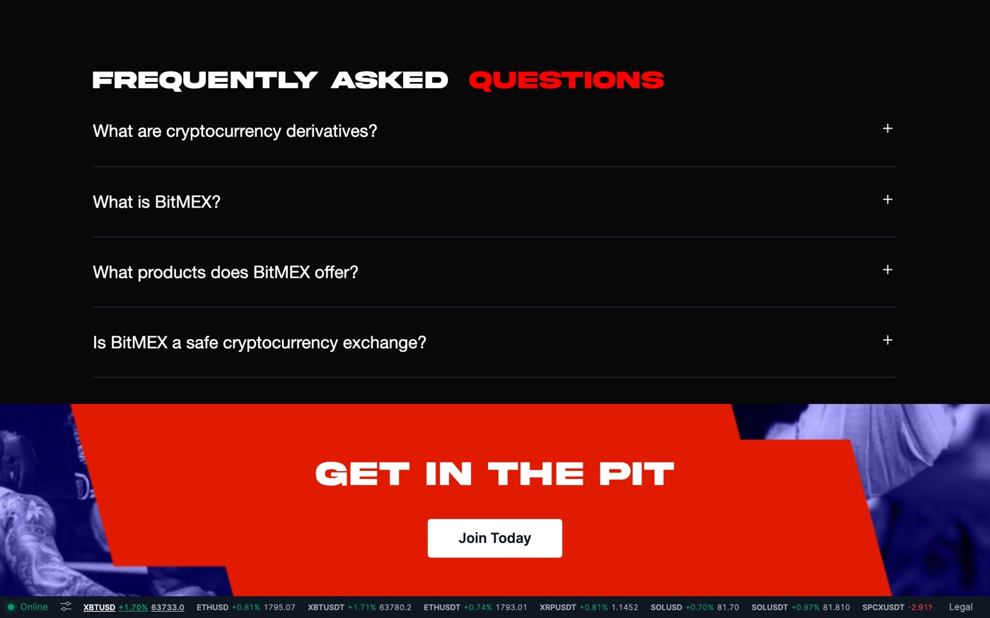BitMEX Employee Verification — live site